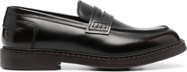 Penny-Slot Leather Loafers
