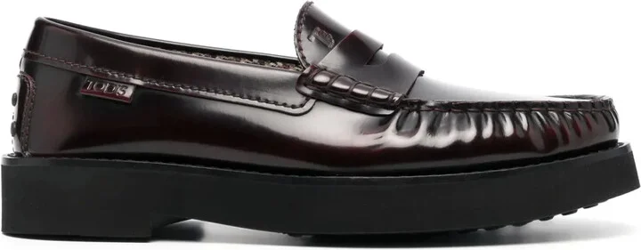 Penny-Slot Leather Loafers