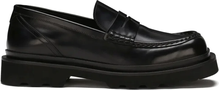 Penny-Slot Leather Loafers
