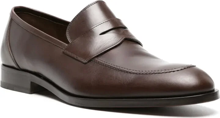Penny-Slot Polished Leather Loafers - Image 2
