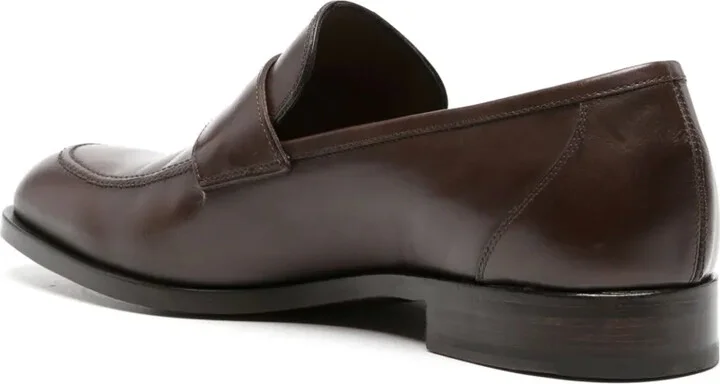 Penny-Slot Polished Leather Loafers - Image 3