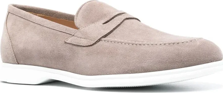 Penny Slot Suede Loafers - Image 2