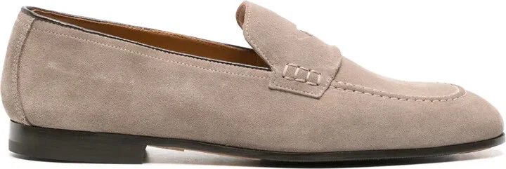 Penny-Slot Suede Loafers