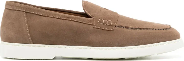 Penny-Slot Suede Loafers