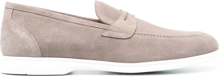 Penny Slot Suede Loafers