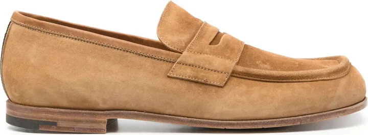 Penny-Slot Suede Loafers