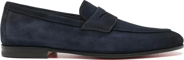 Penny-Slot Suede Loafers