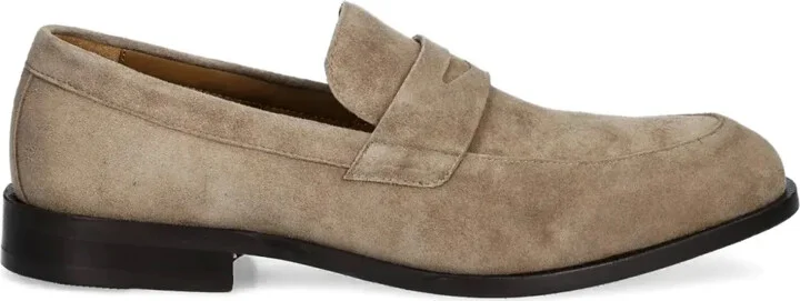 Penny-Slot Suede Loafers