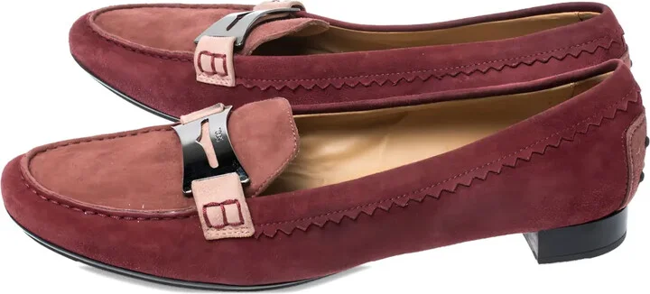Penny-Slot Suede Loafers