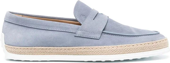 Penny-Slot Suede Loafers