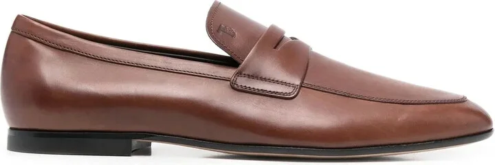 Penny-Strap Leather Loafers