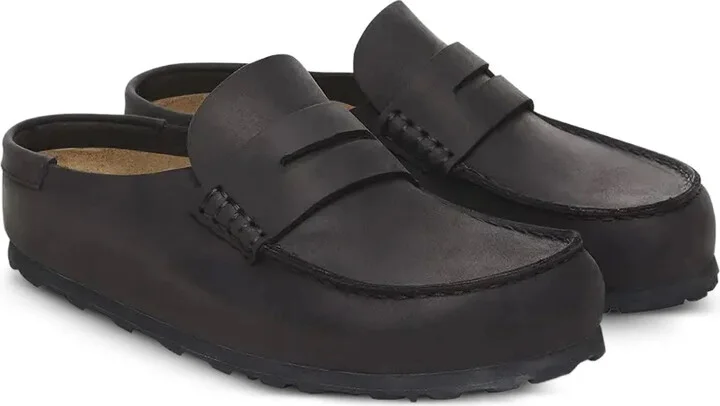 Penny-Strap Leather Slides - Image 2