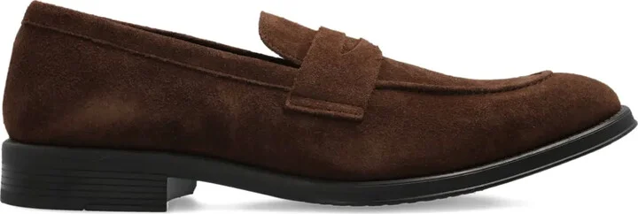 Penny-Strap Suede Loafers