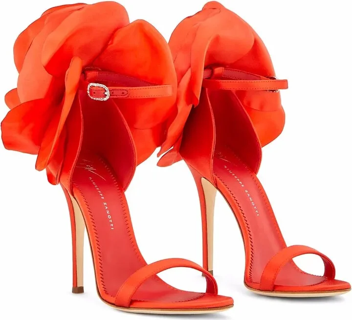 Peony satin-trim sandals - Image 2
