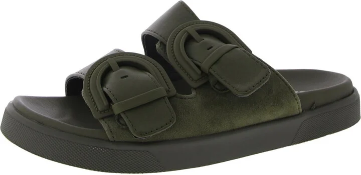 Pepa Womens Leather Slip On Slide Sandals