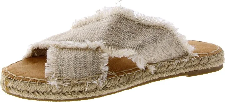 Pepper Womens Slip-On Fringe Slide Sandals