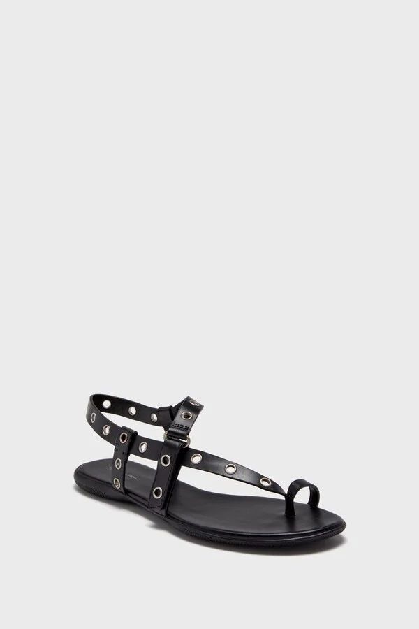 Perfect Black Eyelet Thong Sandal