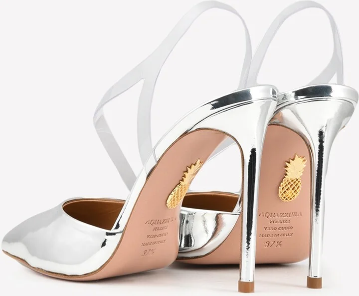 Perfect Kiss 105 Slingback Pumps in Metallic Leather - Image 2