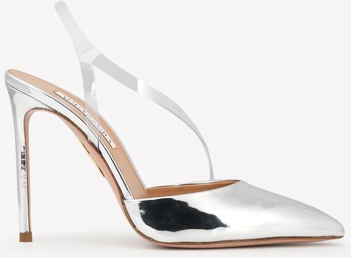 Perfect Kiss 105 Slingback Pumps in Metallic Leather