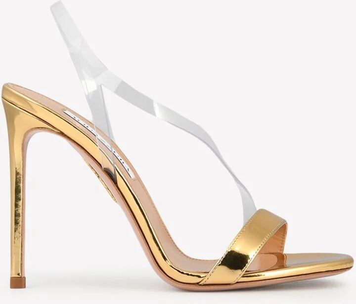 Perfect Kiss 105 Slingback Sandals in Metallic Leather