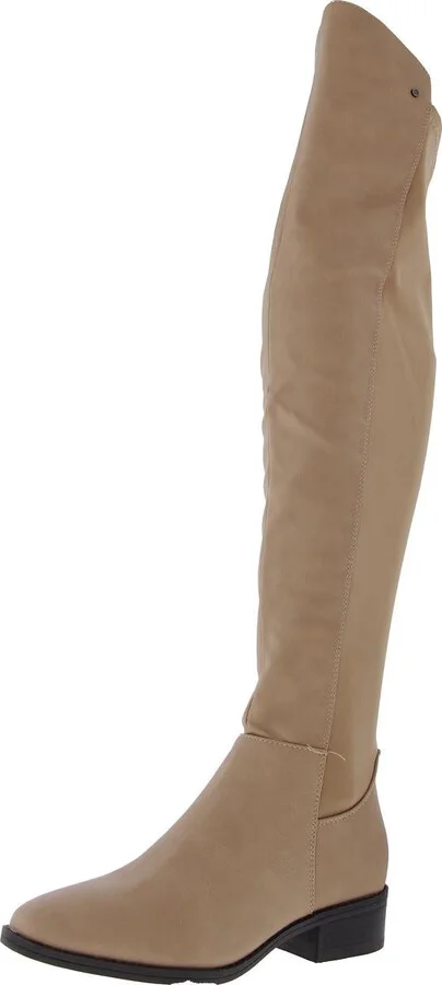 Perfect Womens Vegan Leather Zipper Over-The-Knee Boots