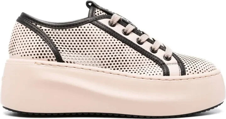 Perforated Brown Cow Leather Travel Sneakers