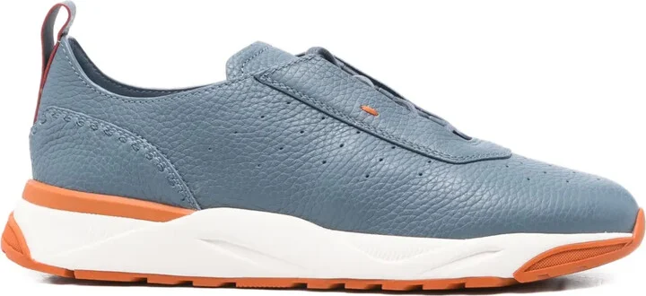 Perforated-Design Leather Sneakers