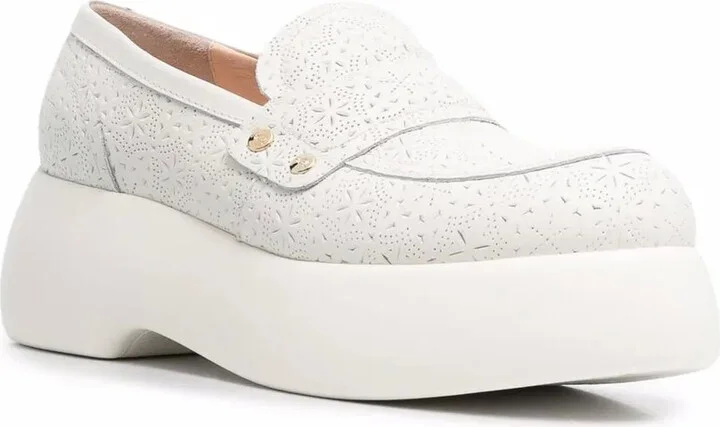 Perforated-Design Platform Loafers - Image 2