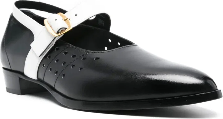Perforated-Detail Ballet Flats - Image 2