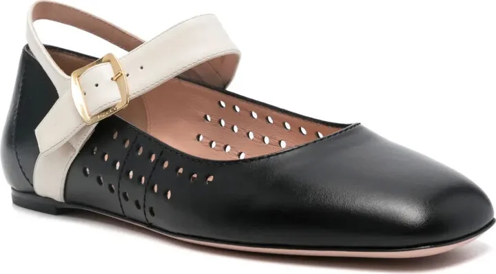 Perforated-Detail Ballet Flats - Image 2