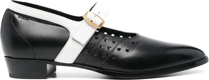 Perforated-Detail Ballet Flats