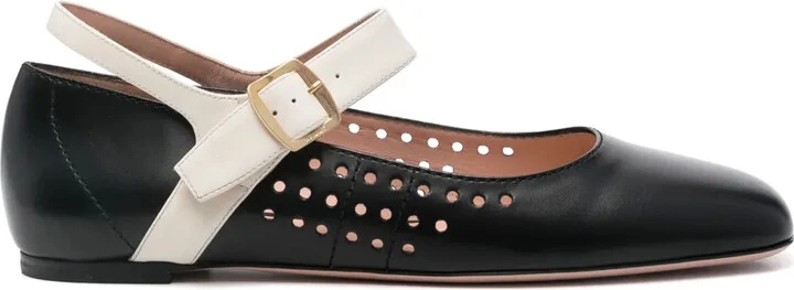 Perforated-Detail Ballet Flats