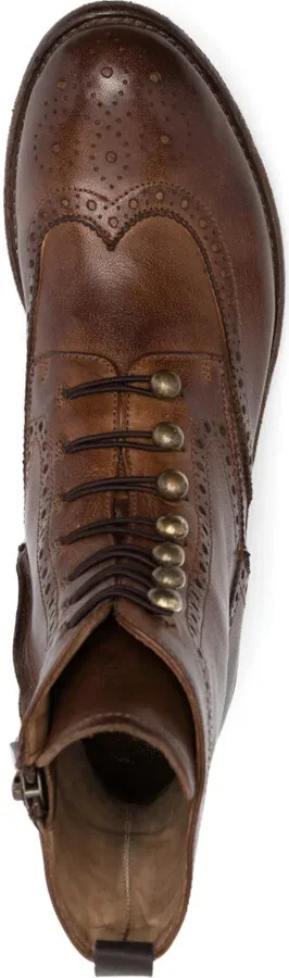 Perforated-Detail Leather Boots - Image 4