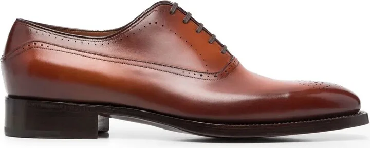 Perforated-Detail Leather Brogues