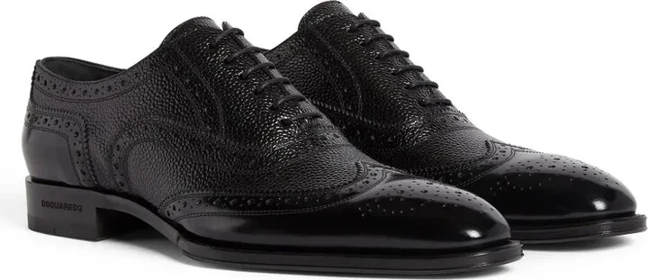 Perforated-Detail Leather Shoes - Image 2