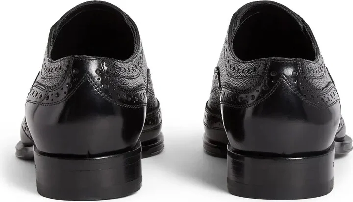 Perforated-Detail Leather Shoes - Image 3