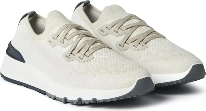 Perforated-Detail Low-Top Sneakers - Image 2