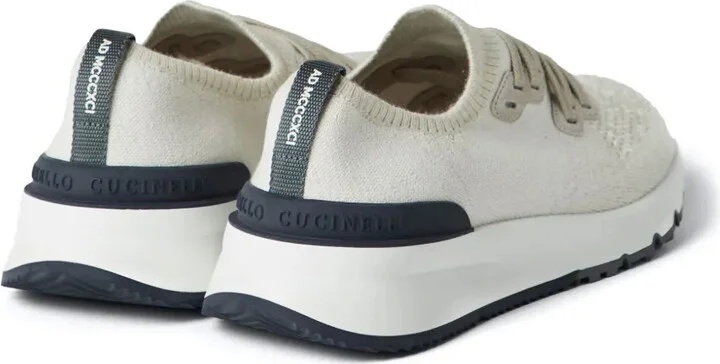 Perforated-Detail Low-Top Sneakers - Image 3