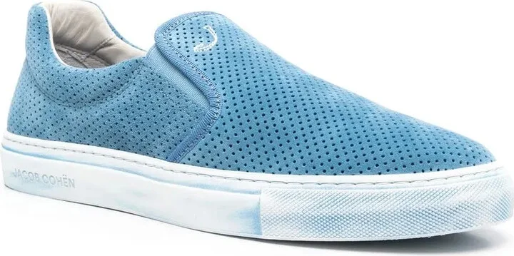 Perforated-Detail Slip-On Sneakers - Image 2