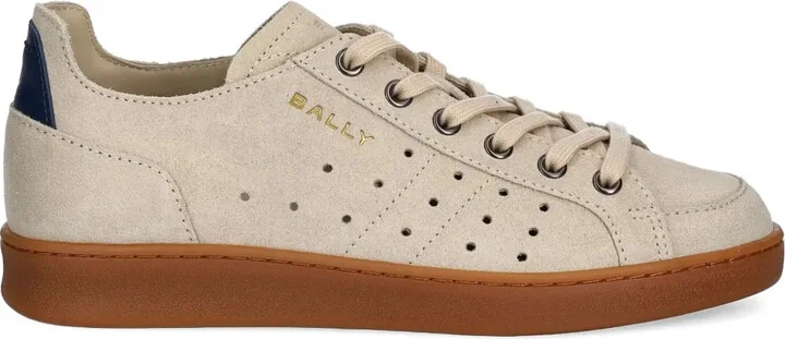 Perforated-Detail Suede Sneakers