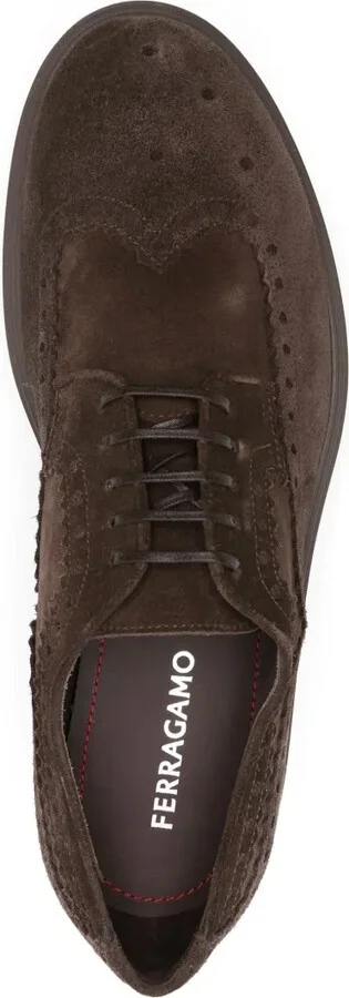 perforated-detailing Derby shoes - Image 4