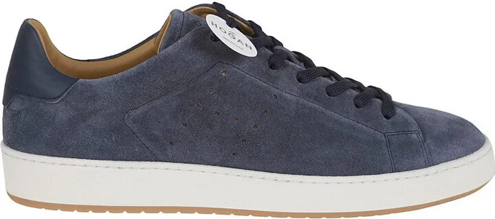 Perforated Grey Sneakers With Artisanal Washing Treatment