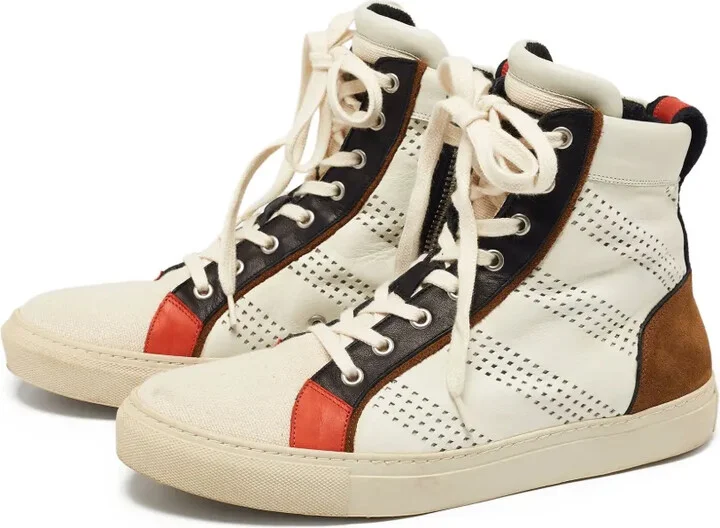 Perforated High-Top Sneakers - Image 2