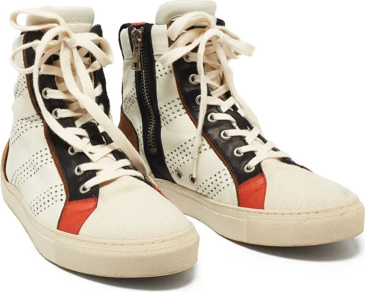 Perforated High-Top Sneakers - Image 3