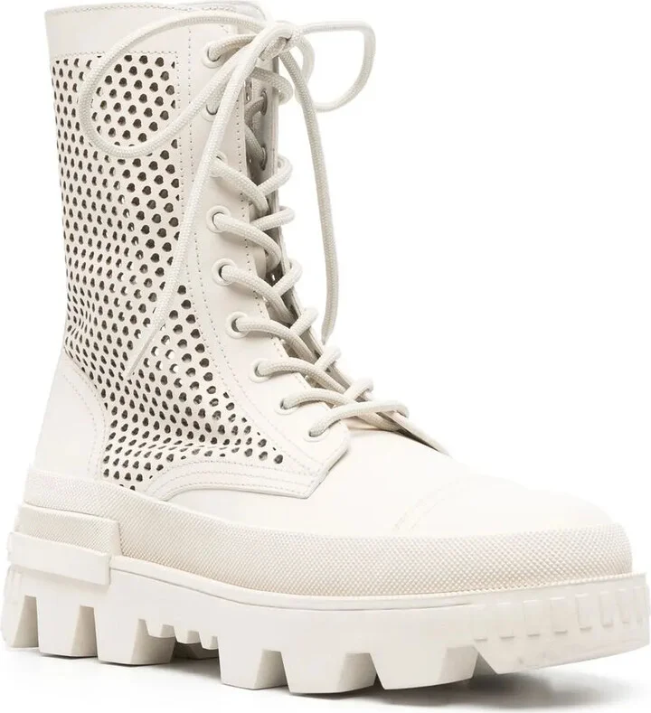 Perforated Lace-Up Boots - Image 2