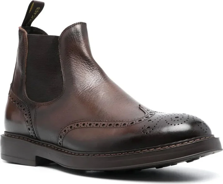 Perforated Leather Ankle Boots - Image 2