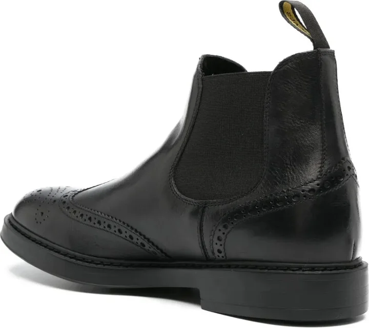 Perforated Leather Ankle Boots - Image 3