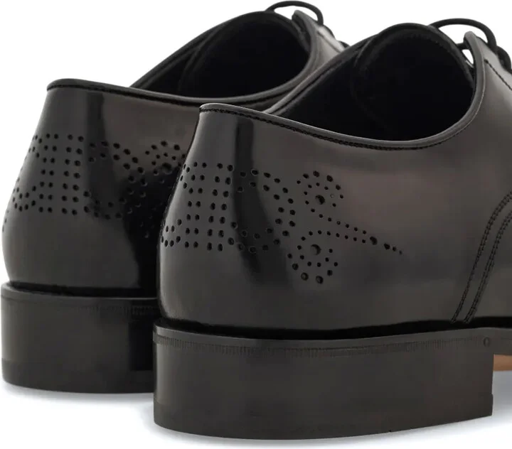 perforated leather Derby shoes - Image 3