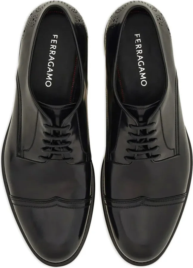 perforated leather Derby shoes - Image 4