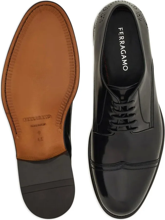 perforated leather Derby shoes - Image 5